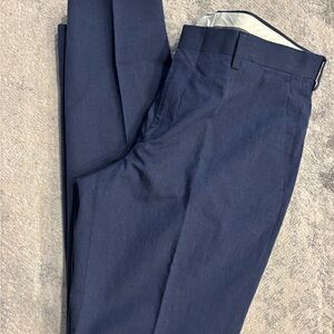 J. Crew Blue Suit with Tailored Look and Flat Front Design